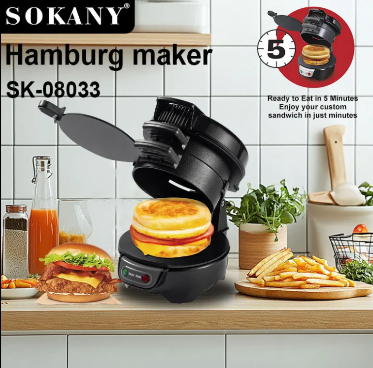 maquina Sokany para hacer hamburguesas
